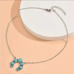 Bohemian Turquoise Silver Necklace